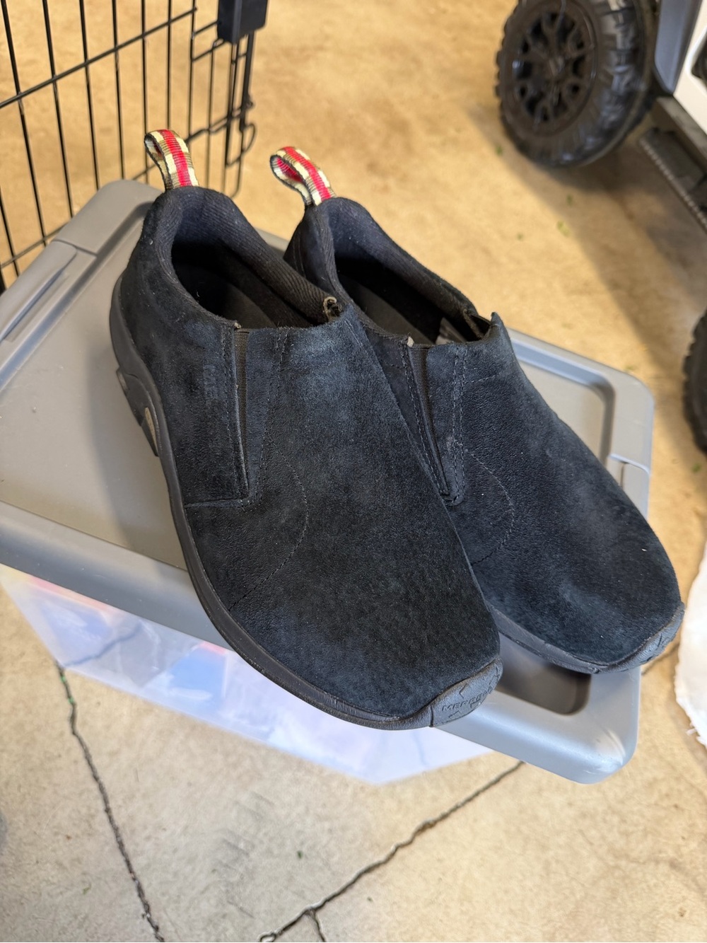 Merrell Men's Black Suede Slip-On Loafers